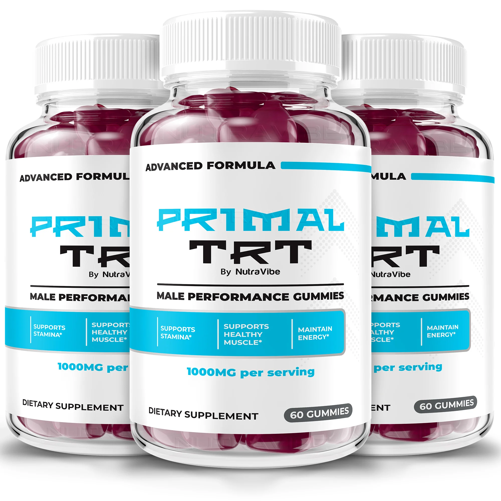 Primal TRT Official Male Vitality Formula Primal TRT Supplement Bottles